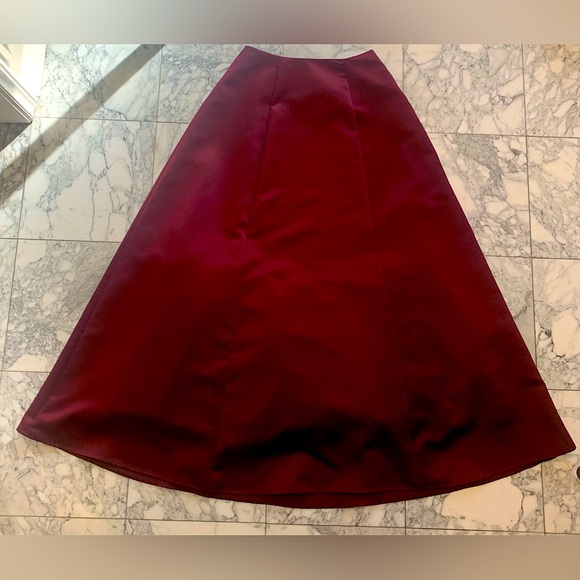 Two Piece Maroon Ball Gown - Picture 6 of 7